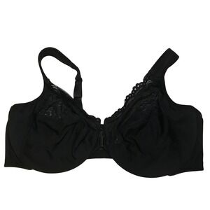 Glamorise 1245 Full Figure Comfort Full Coverage Black Bra 50C